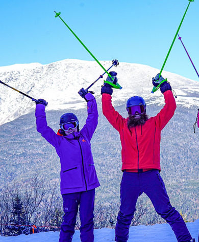 Group of Friends Skiing at Wildcat