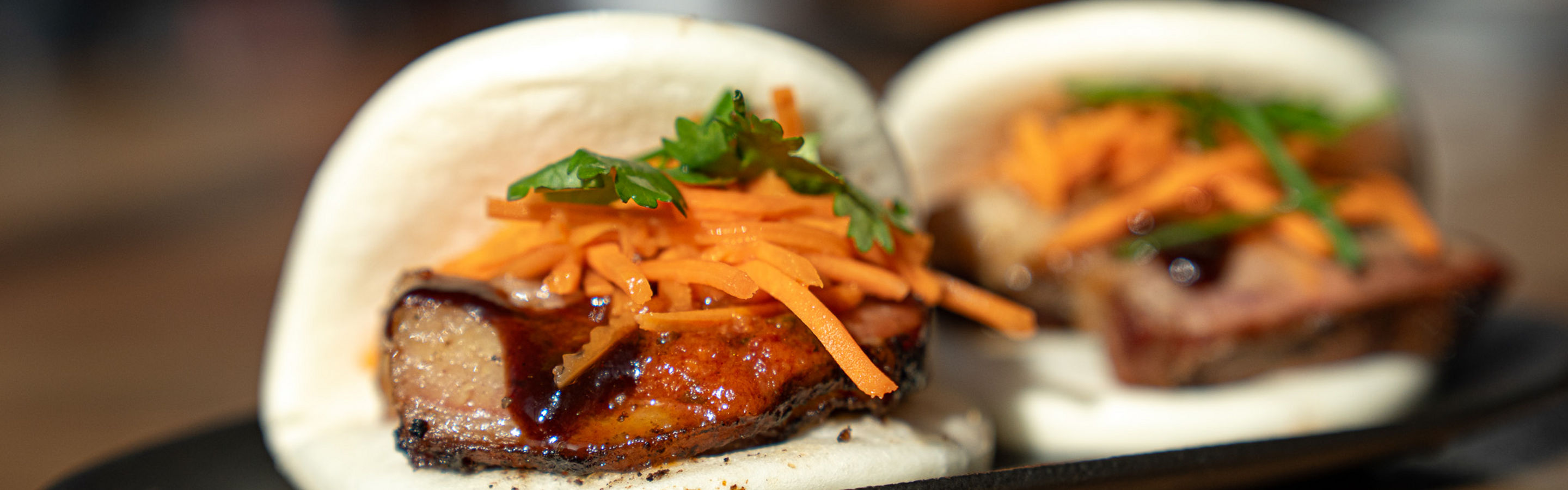 Pork Belly Bao Buns at Keystone 9280 Sake House