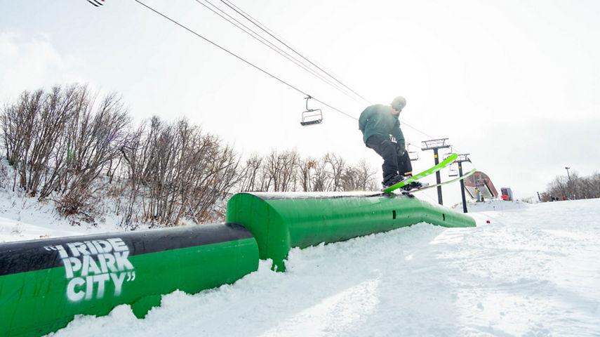 Skier at Park City Terrain Park