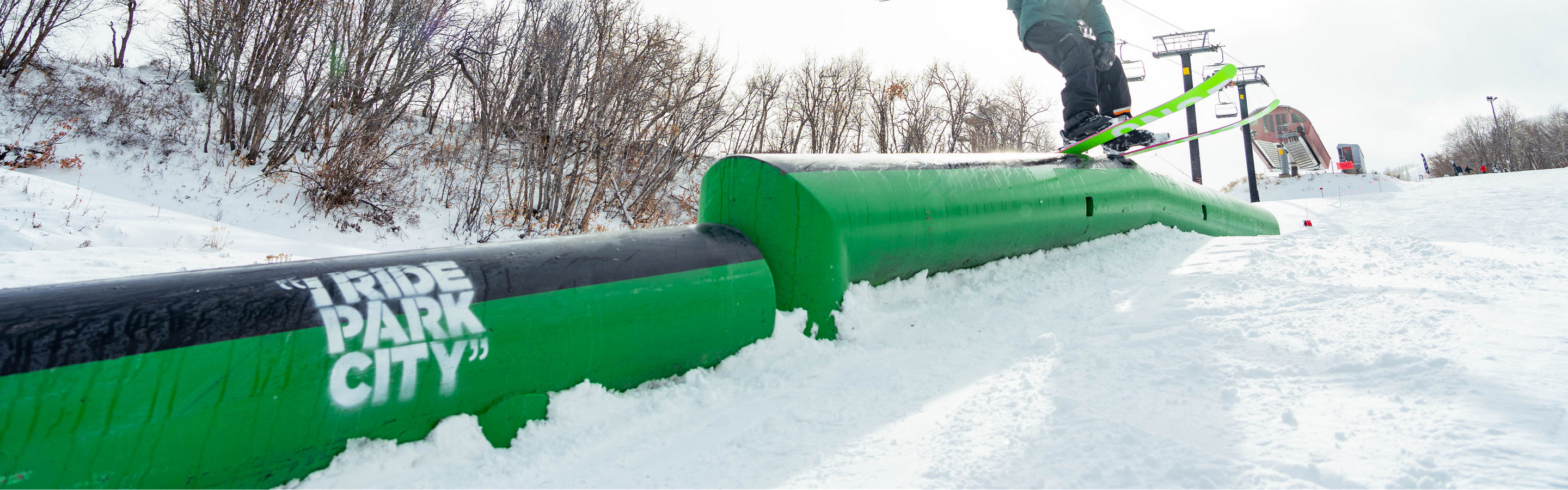 Skier at Park City Terrain Park
