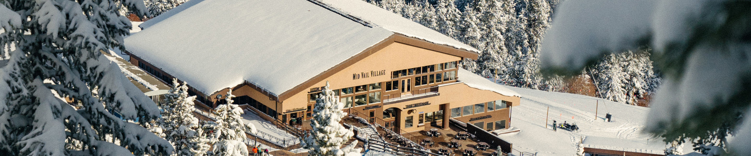 Scenic Winter View of Mid Vail Village