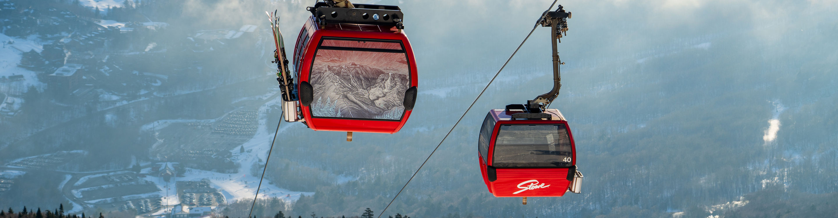 Scenic View of Gondola Gallery Artwork (Artist Jim Harris) on Gondola at Stowe