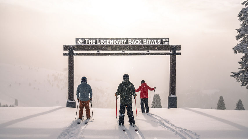 Skiers at The Legendary Back Bowls at Vail