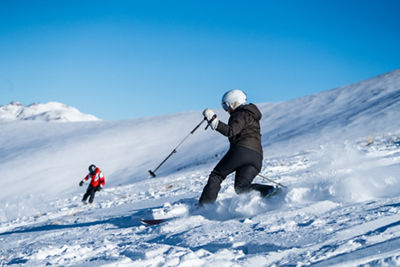 Skiers in Bergman Bowl