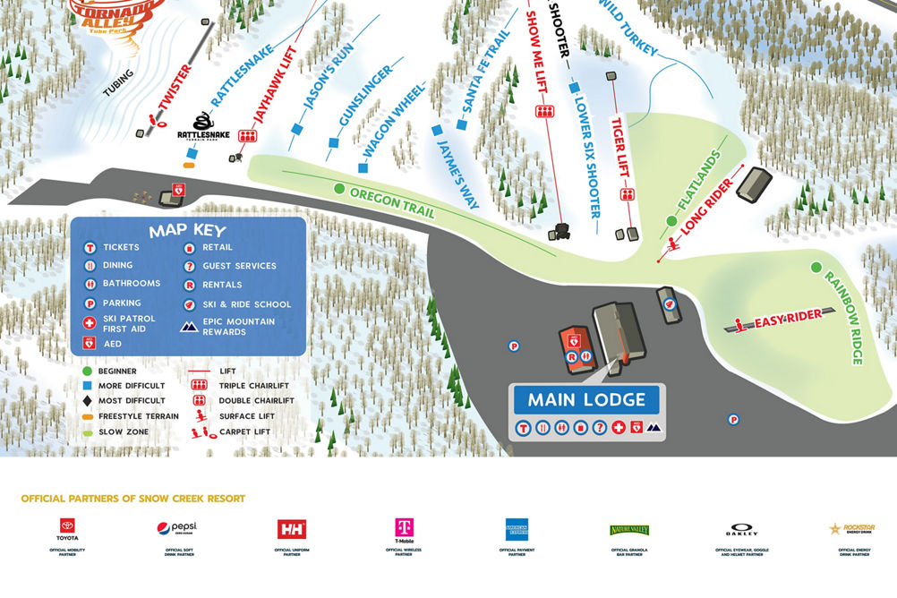 2023/24 Snow Creek Winter Trail Map Image