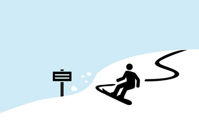 Mountain Safety Closed Terrain Icon 