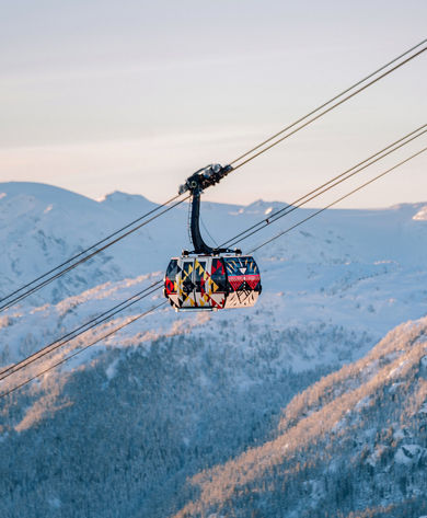 Whistler Blackcomb Gondola Gallery - Gondola Artwork by Chief Janice George