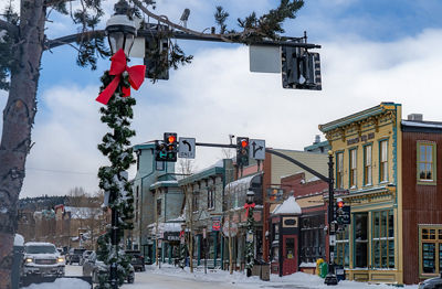Town of Breck and Main Street after snow fresh dreamy snow day