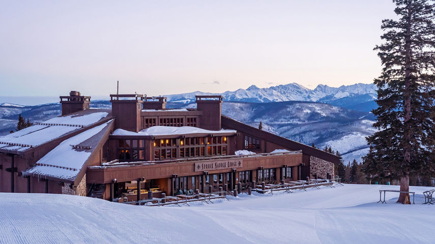 Scenic View of Spruce Saddle Lodge During Dawn at Beaver Creek