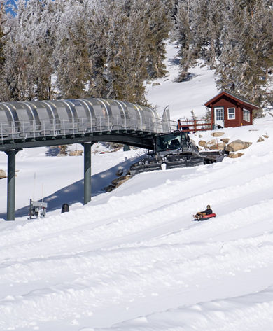 Tubing During a Bluebird Day at Heavenly