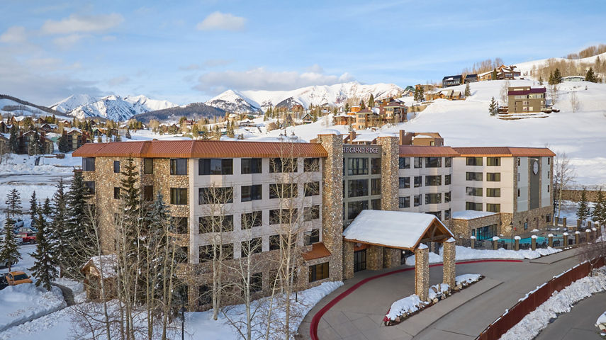 Winter Exterior of Grand Lodge at Crested Butte