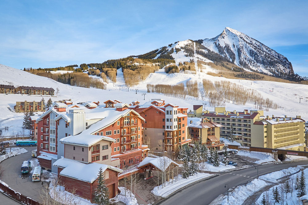 Winter Exterior of The Lodge at Mountaineer Square at Crested Butte