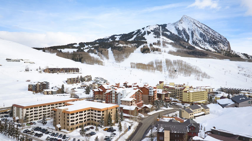 Winter Aerial Shot of Crested Butte Village