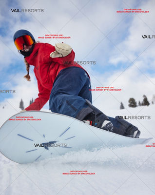 Snowboarder Testing Out Snowboard Rental from My Epic Gear at Beaver Creek