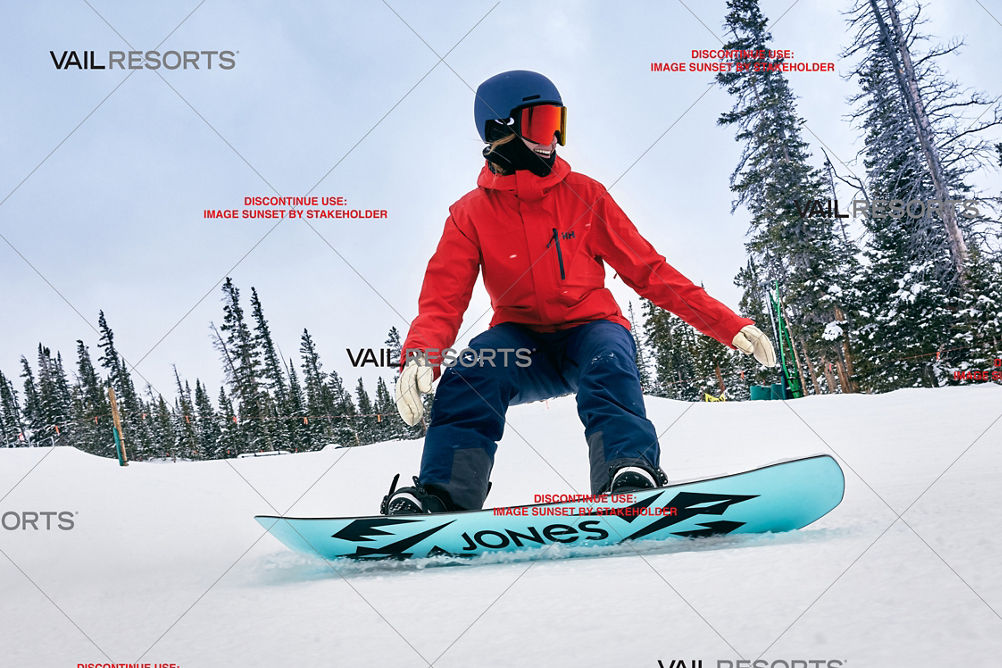 Snowboarder Testing Out Snowboard Rental from My Epic Gear at Beaver Creek