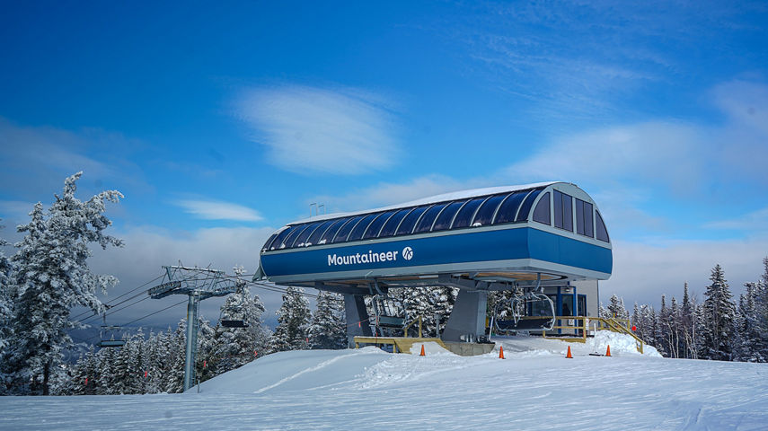 Snowy Mountaineer Chairlift at Attitash