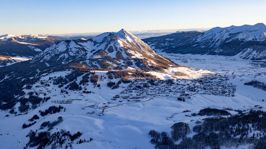 Aerial View of Mountains at Crested Butte