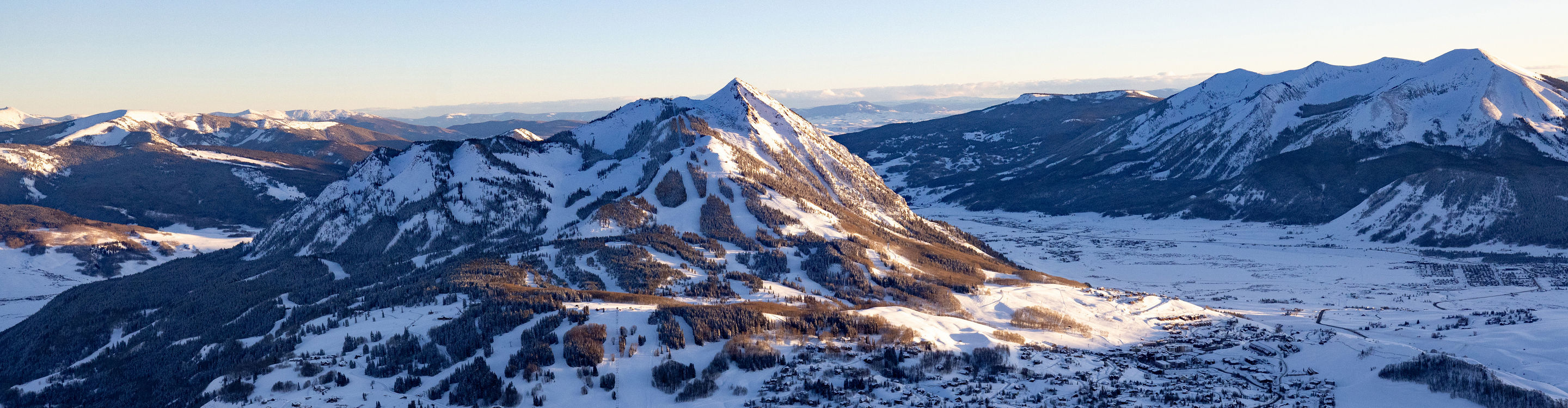 Aerial View of Mountains at Crested Butte
