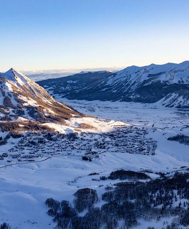 Aerial View of Mountains at Crested Butte