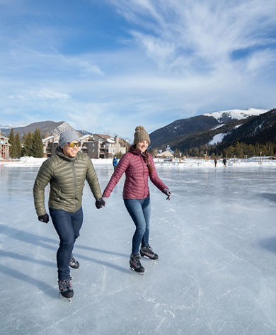 Couple Ice Skating at Keystone