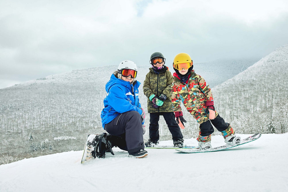 Young Child Snowboard Lesson at Hunter