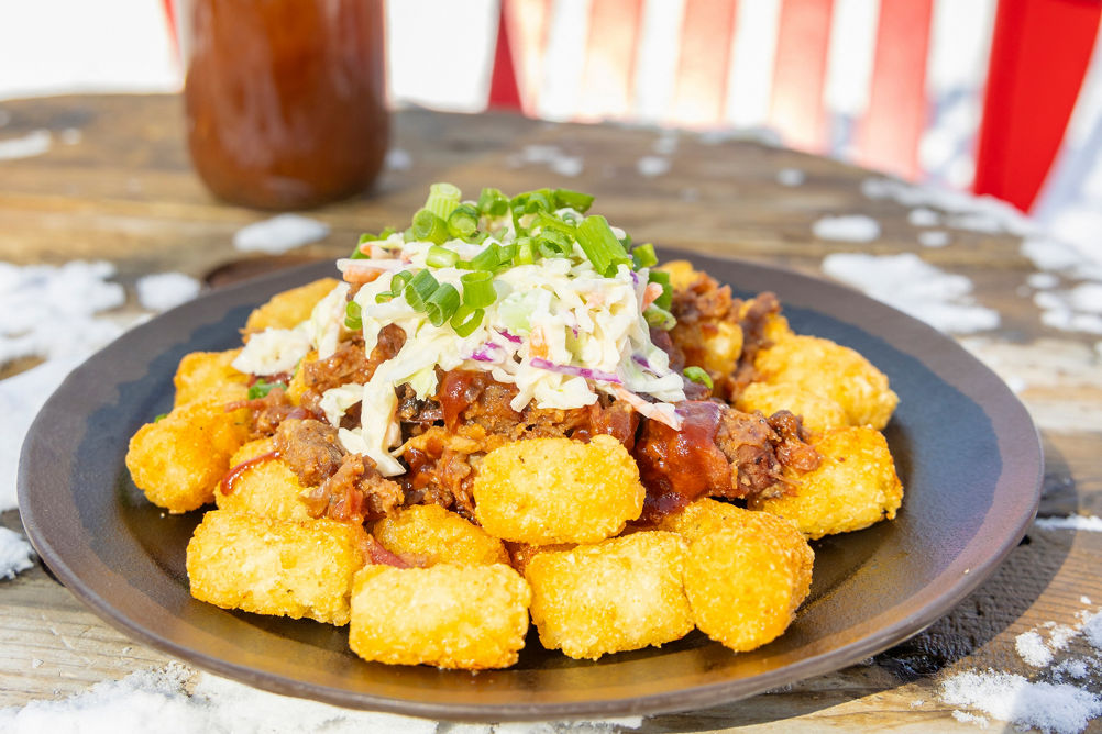 Loaded Tots and Bloody Mary at Northstar Summit Lodge
