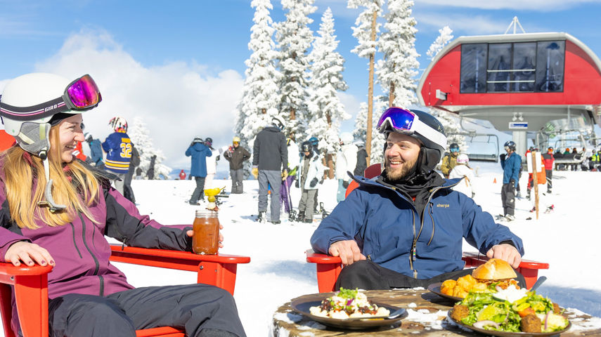 Guests Enjoy Lunch and a Bloody Mary at Northstar Summit Lodge