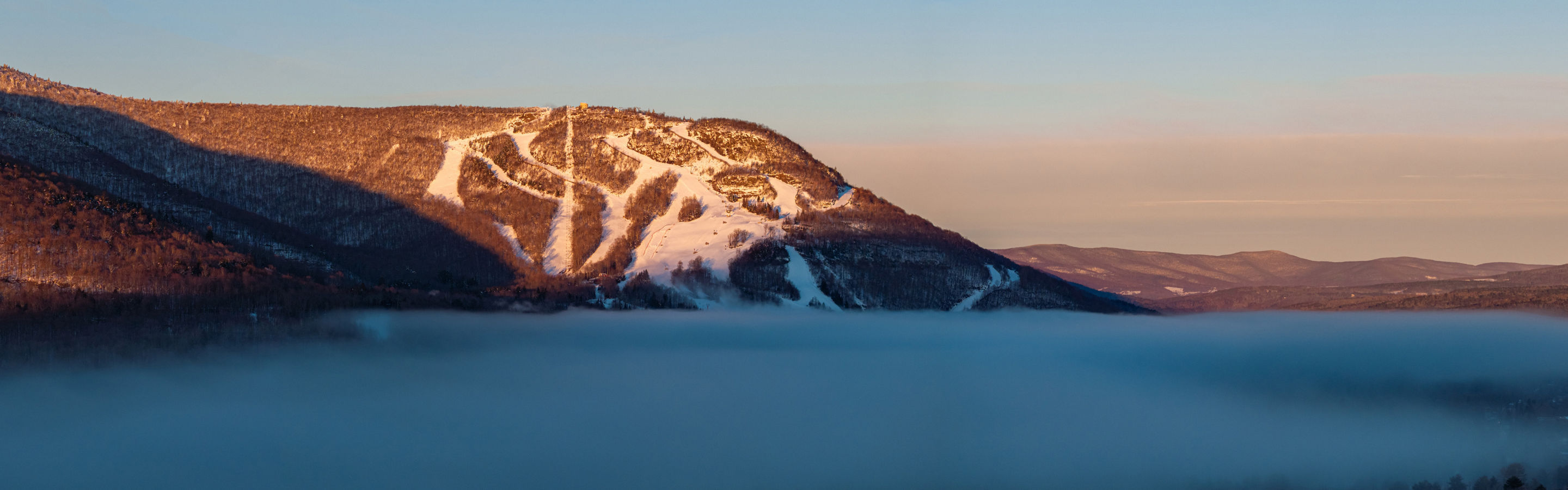 Winter Scenic Shot of Hunter Mountain