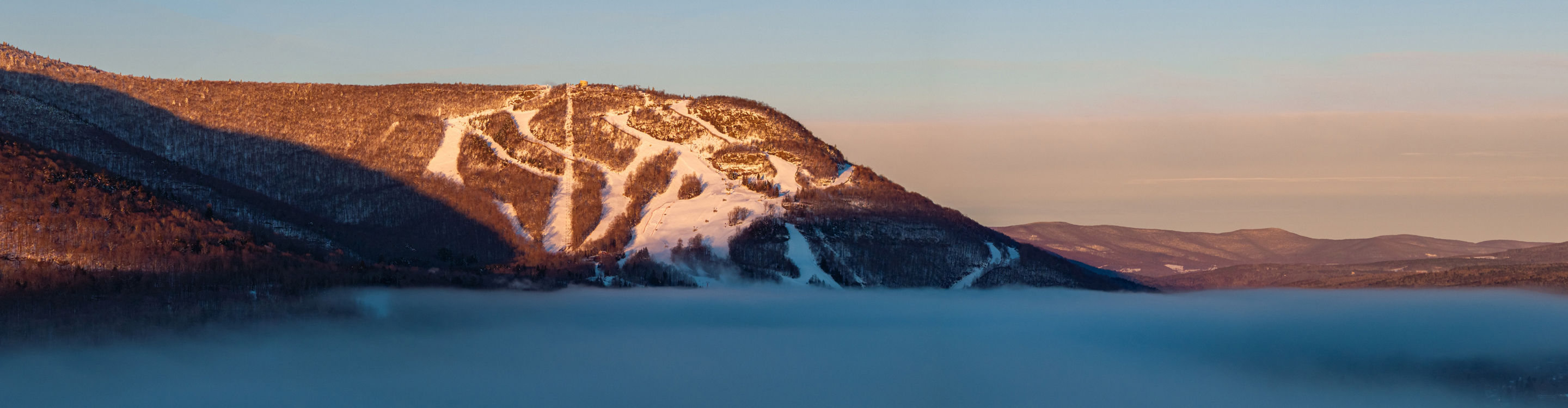 Winter Scenic Shot of Hunter Mountain