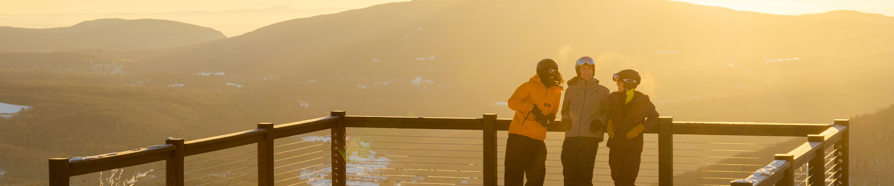 Friends Take a Pause from Riding and Overlook Hunter Mountain