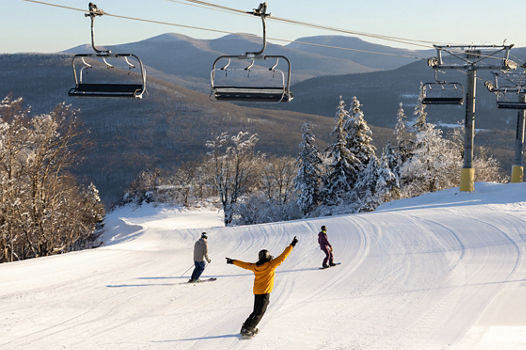 Friends Ride Down Hunter Mountain