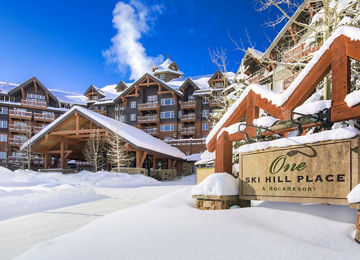 Winter Exterior of One Ski Hill Place at Breckenridge