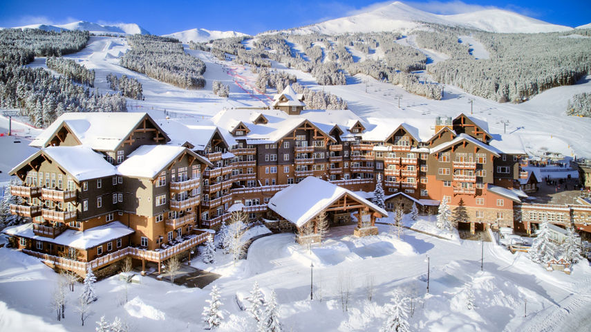 Winter Exterior of One Ski Hill Place at Breckenridge