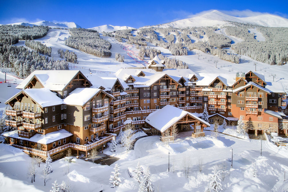 Winter Exterior of One Ski Hill Place at Breckenridge