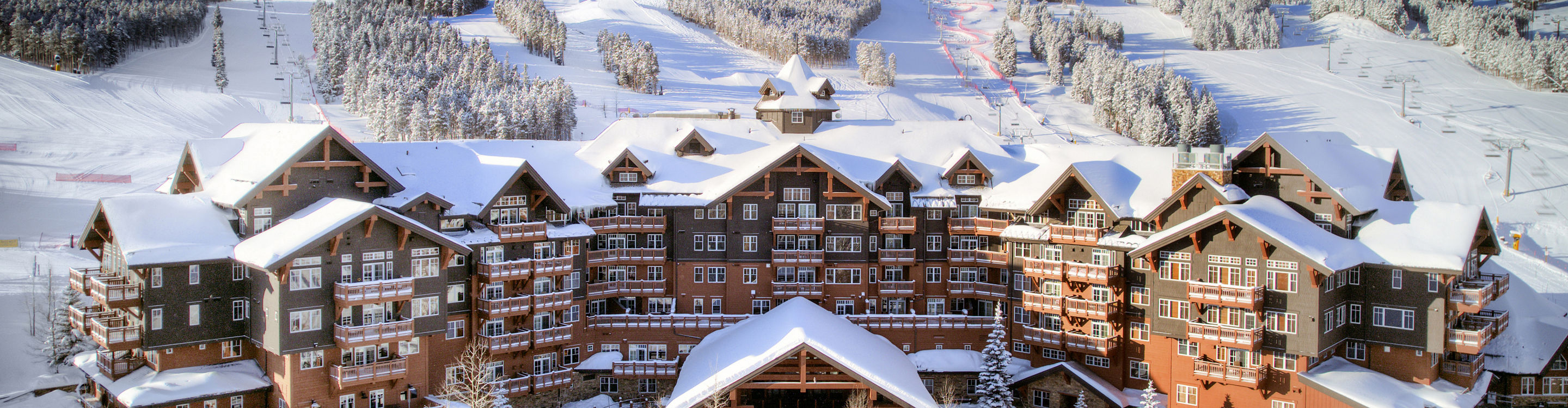 Winter Exterior of One Ski Hill Place at Breckenridge