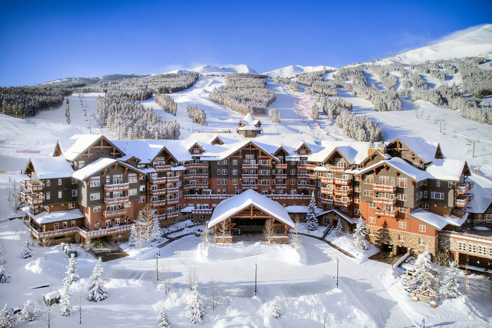Winter Exterior of One Ski Hill Place at Breckenridge