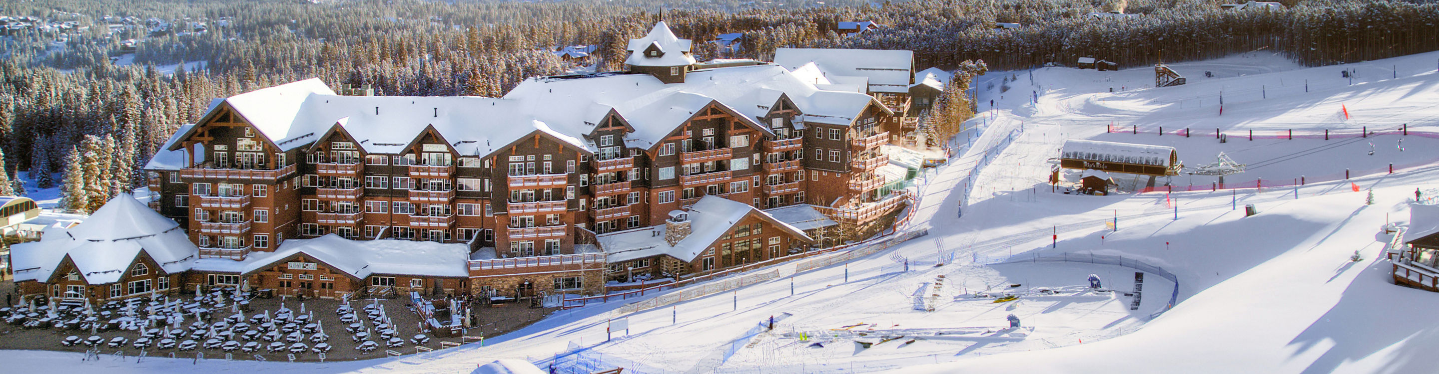 Winter Exterior of One Ski Hill Place at Breckenridge