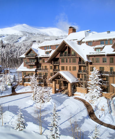Winter Exterior of Crystal Peak Lodge at Breckenridge
