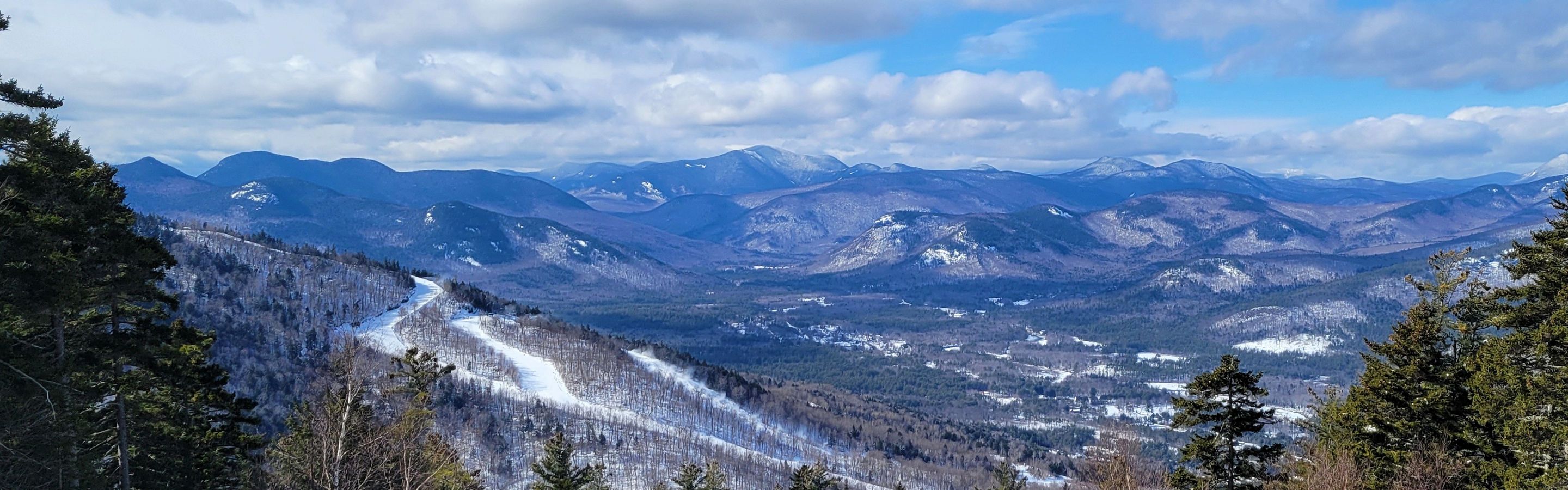 Winter Scenic View of Attitash Landscape