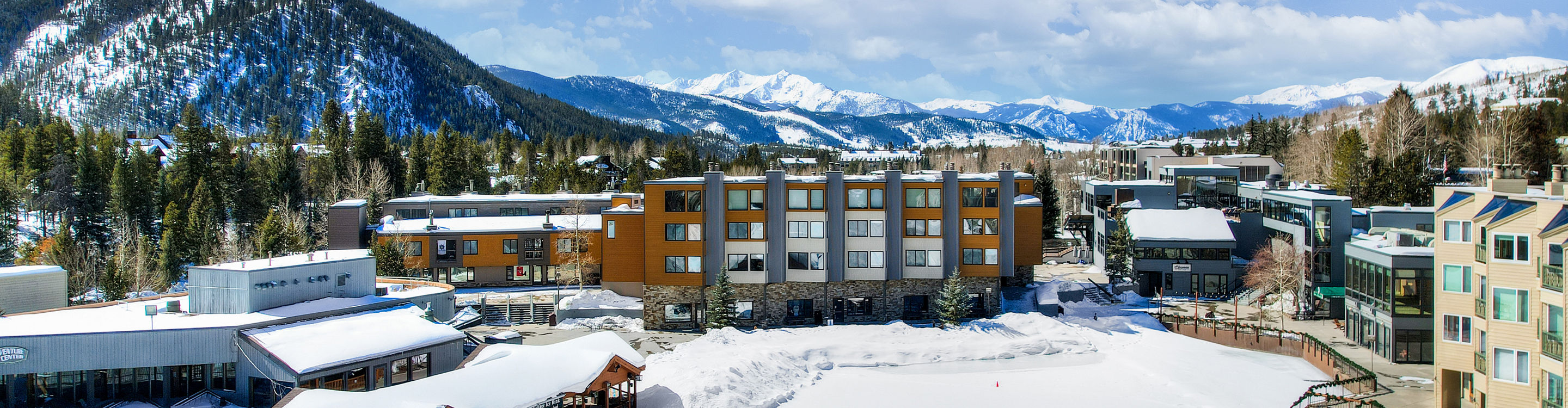 Winter Scenic Shots of Lakeside Village at Keystone