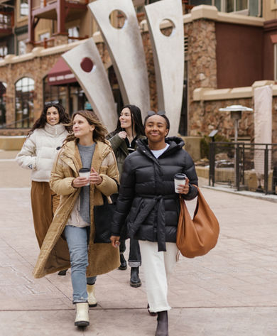 Group of Women Explore Park City Pendry Plaza