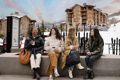 Group of Women Explore Park City Pendry Plaza
