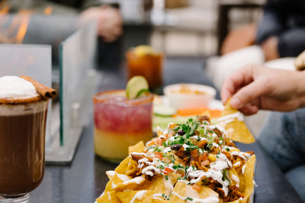 Nachos and Cocktails at Park City Red Tail Grill
