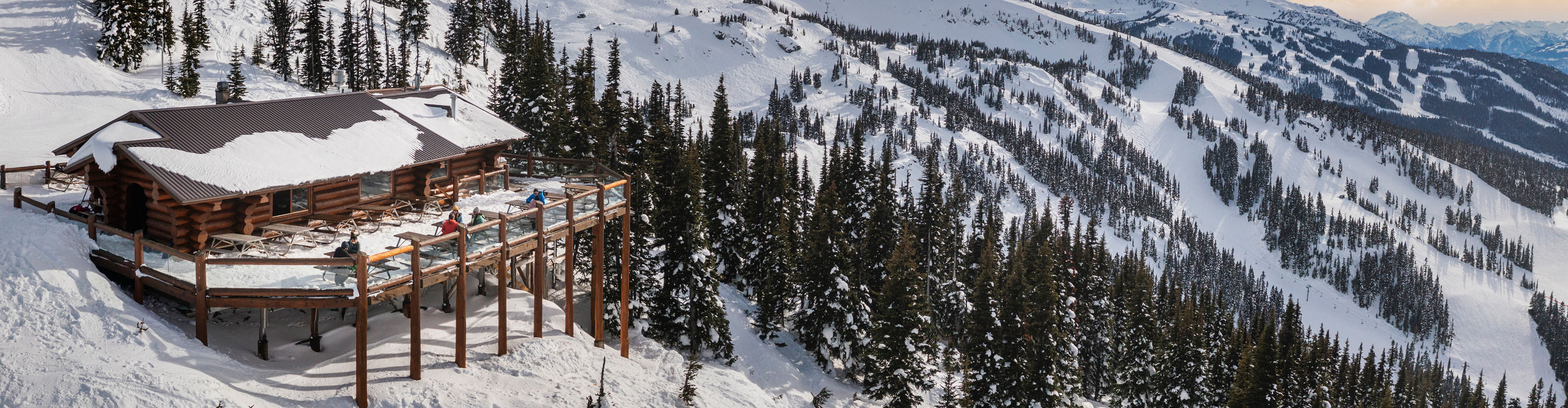 Snowy Scenic Exterior Shot of Whistler Blackcomb Crystal Hut