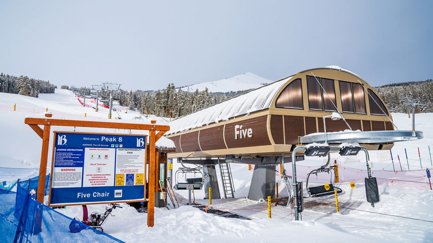 Snowy Peak Five Chairlift at Breckenridge