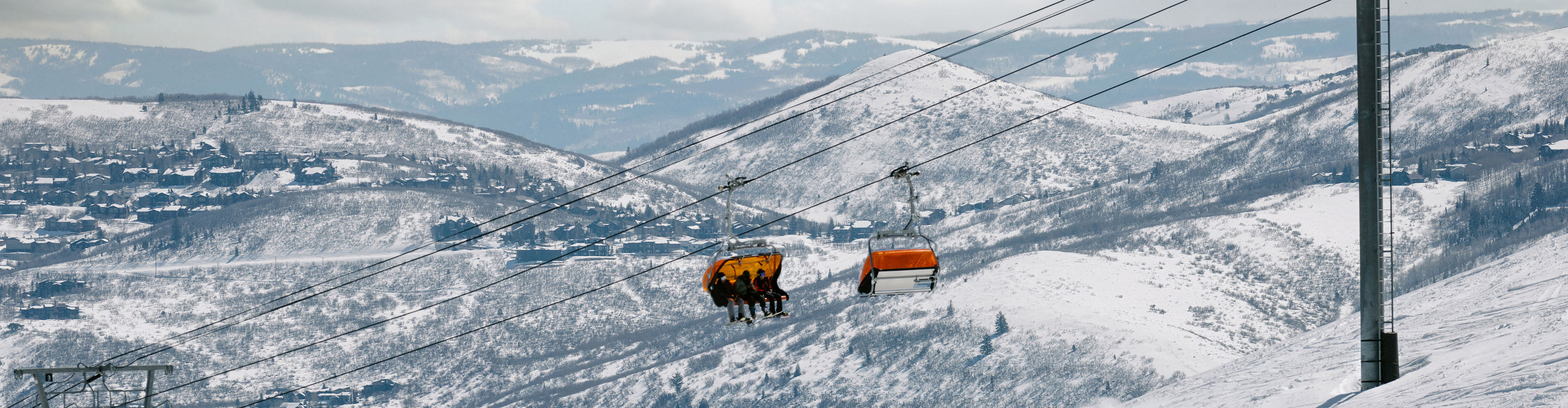 Friends Skiing and Riding at Park City