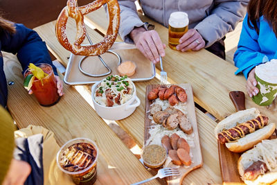 Family Eating Lunch at Mamie's Deck at Beaver Creek