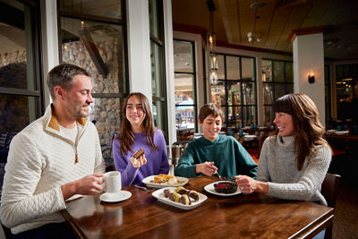 Family Enjoying Dessert at Citrea at Beaver Creek