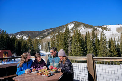 Family Eating Lunch at Talons at Beaver Creek