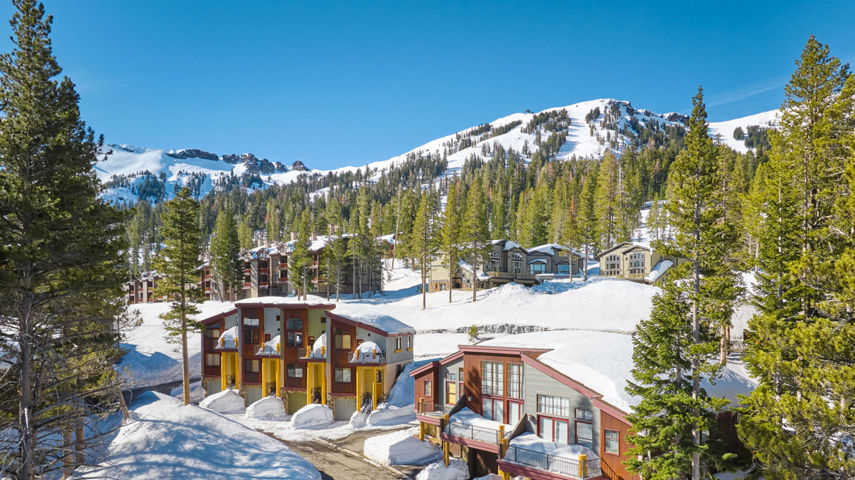 Snowy Spring Exterior of Sentinels at Kirkwood